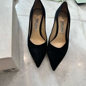 Jimmy Choo Black Suede Pumps